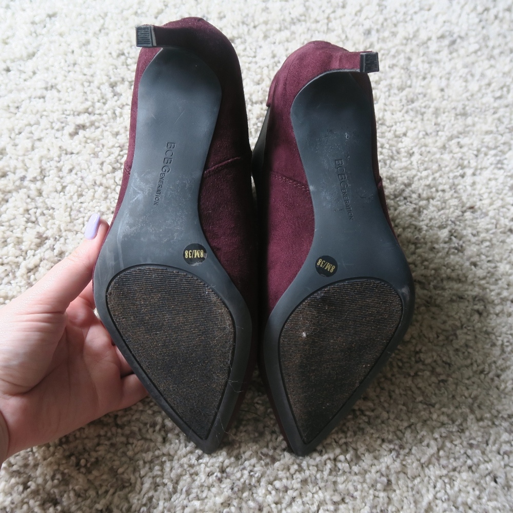 BCBG Getaway Plum Booties - Size 8 - Picture 6 of 6